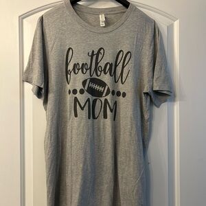 Bella Canvas Classic Gray Tee “Football Mom”